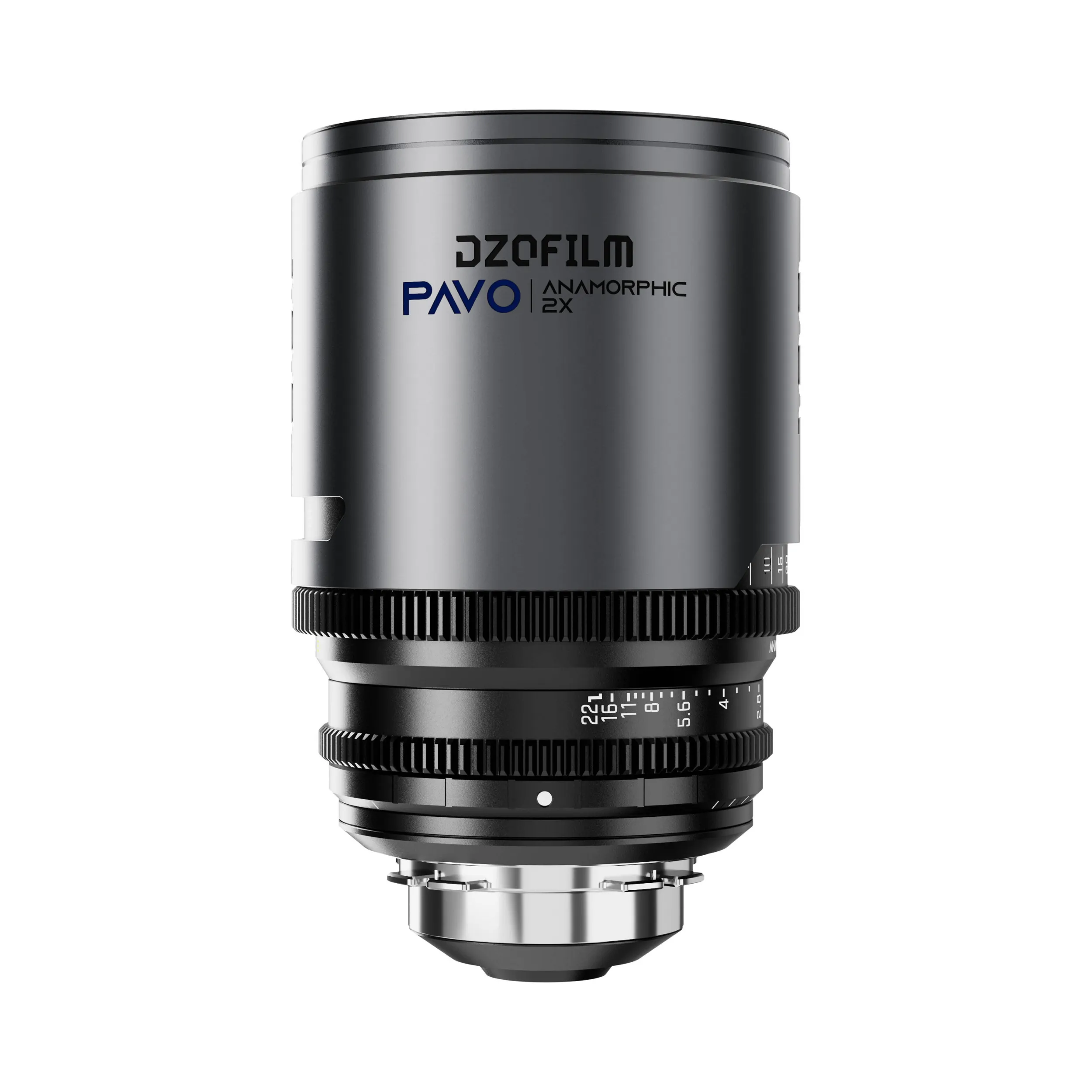 DZOFilm Pavo 2x anamorphic 6-lens set 28/32/40/55/75/100mm T2.1 - T2.4 (100mm) Blue Coating- PL&EF mount (feet)
