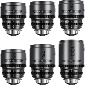 DZOFilm Pavo 2x anamorphic 6-lens set 28/32/40/55/75/100mm T2.1 - T2.4 (100mm) Blue Coating- PL&EF mount (feet)