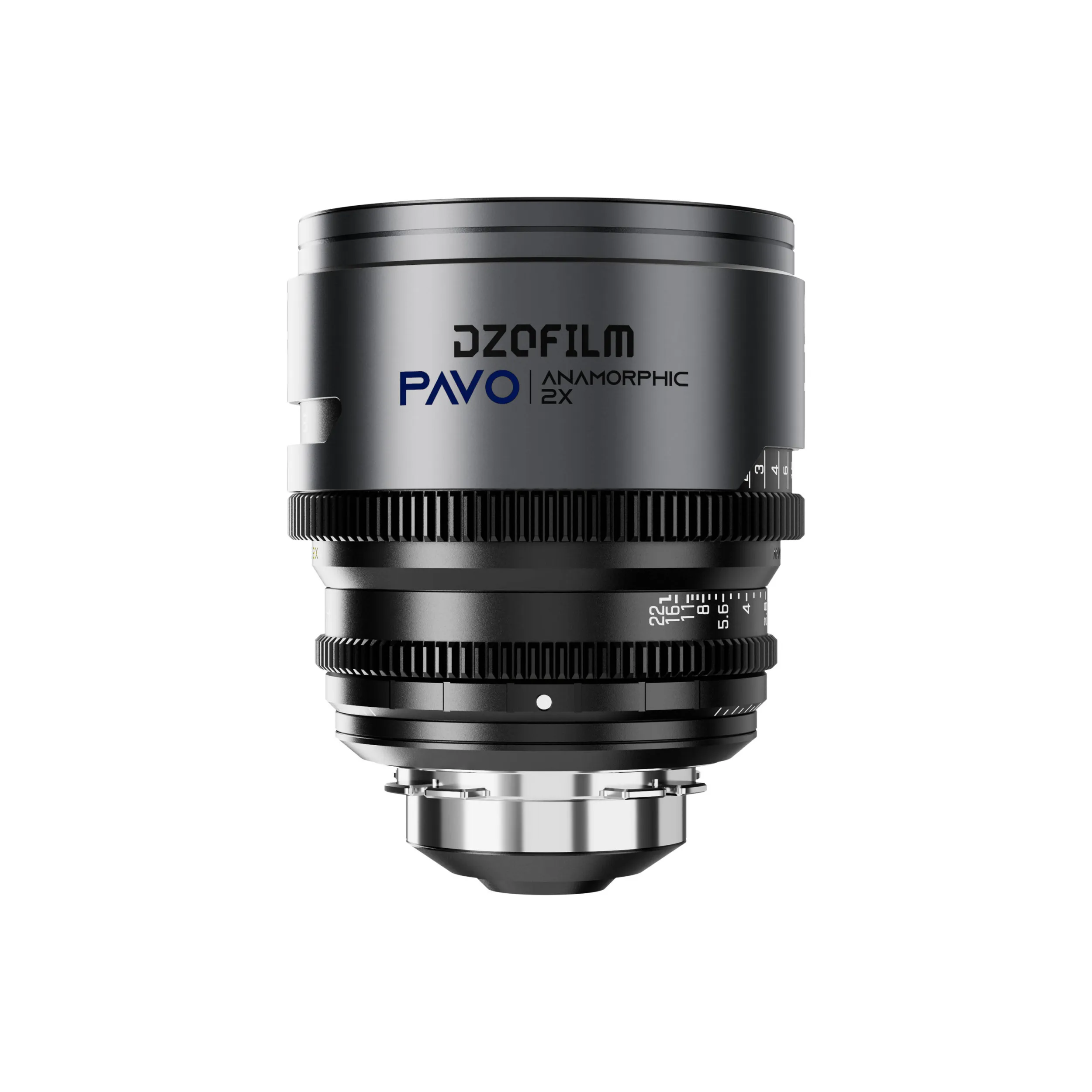 DZOFilm Pavo 2x anamorphic 6-lens set 28/32/40/55/75/100mm T2.1 - T2.4 (100mm) Blue Coating- PL&EF mount (feet)