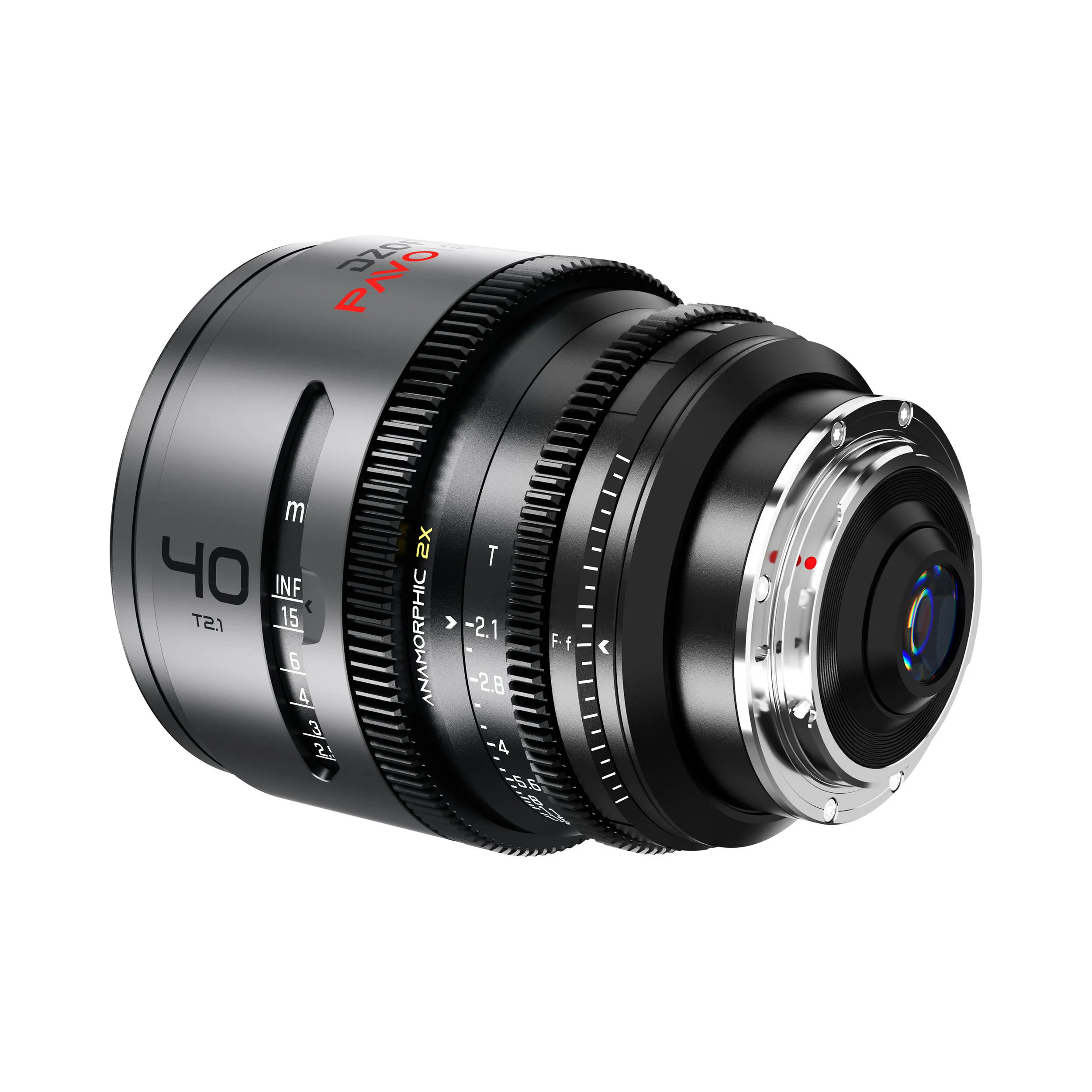 DZOFilm Pavo 2x anamorphic 6-lens set 28/32/40/55/75/100mm T2.1 -T2.4 (100mm) Neutral Coating- PL&EF mount (feet)