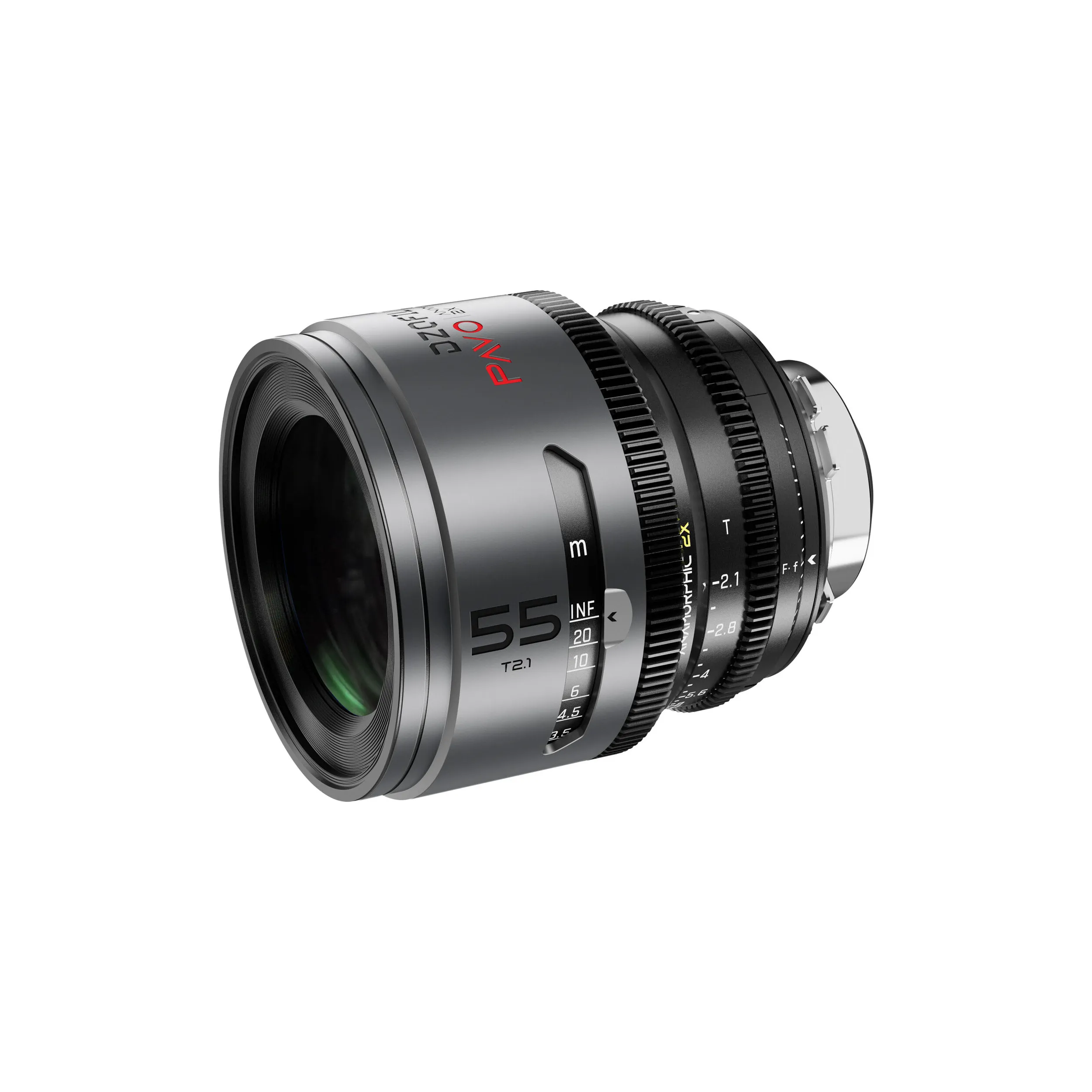 DZOFilm Pavo 2x anamorphic 6-lens set 28/32/40/55/75/100mm T2.1 -T2.4 (100mm) Neutral Coating- PL&EF mount (feet)