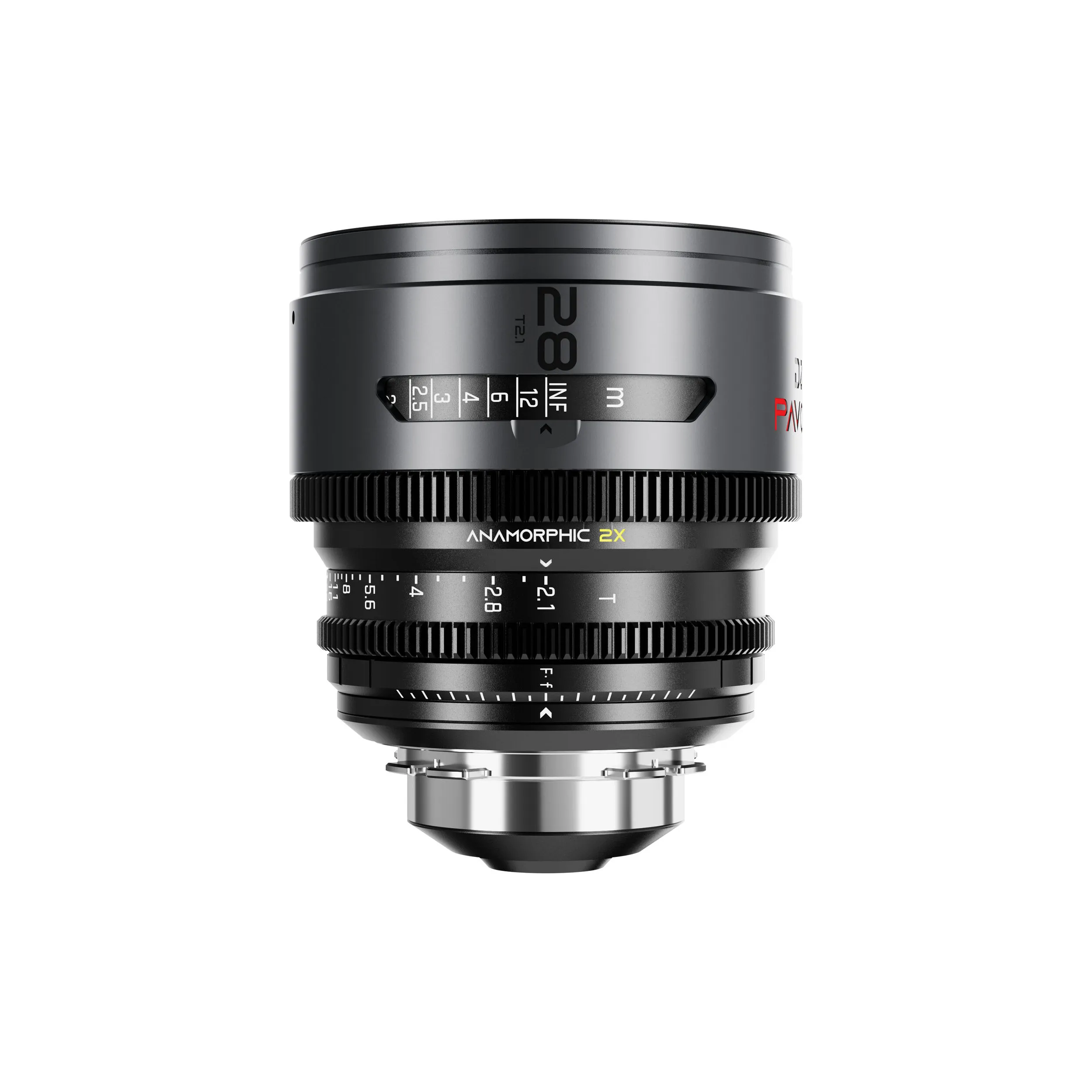 DZOFilm Pavo 2x anamorphic 6-lens set 28/32/40/55/75/100mm T2.1 -T2.4 (100mm) Neutral Coating- PL&EF mount (feet)