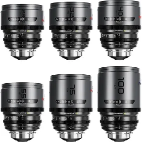 DZOFilm Pavo 2x anamorphic 6-lens set 28/32/40/55/75/100mm T2.1 -T2.4 (100mm) Neutral Coating- PL&EF mount (feet)