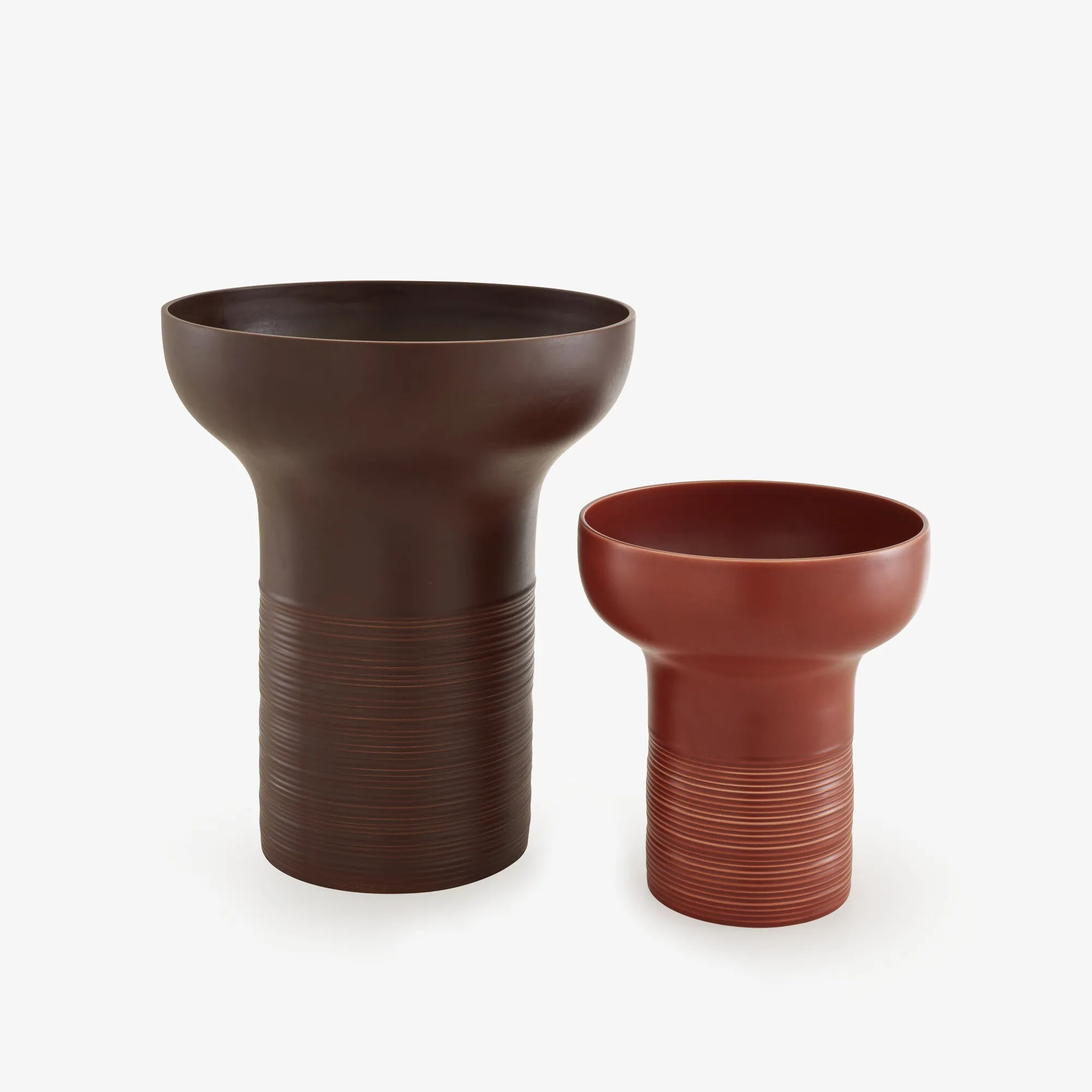 Empreintes Vase Large Chocolat