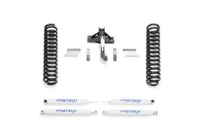 Fabtech 2.5" Budget Lift Kit w/Performance Shocks for 2017-2024 Ford F250 Super Duty 4WD w/2.5" lift