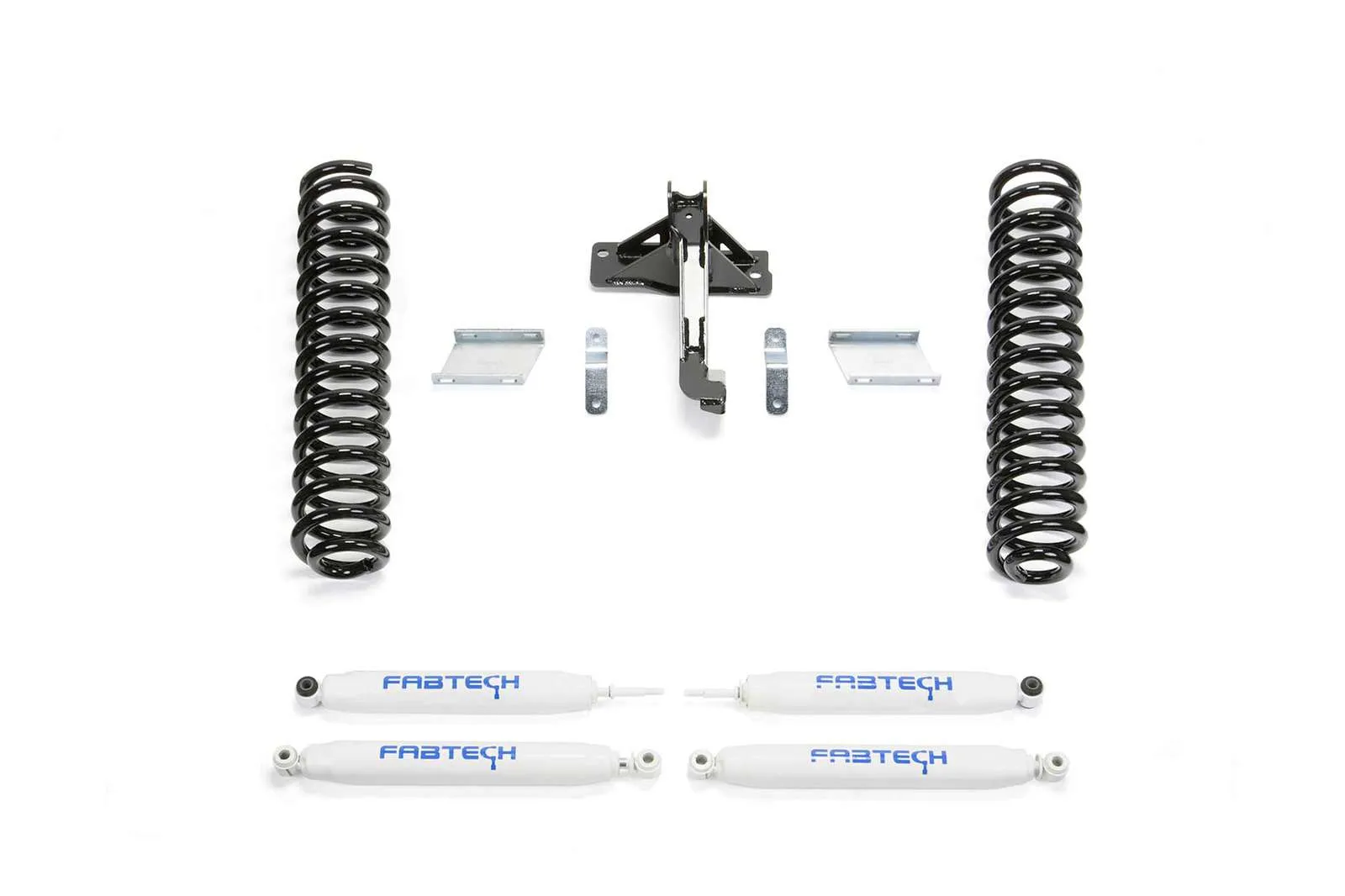 Fabtech 2.5" Budget Lift Kit w/Performance Shocks for 2017-2024 Ford F250 Super Duty 4WD w/2.5" lift
