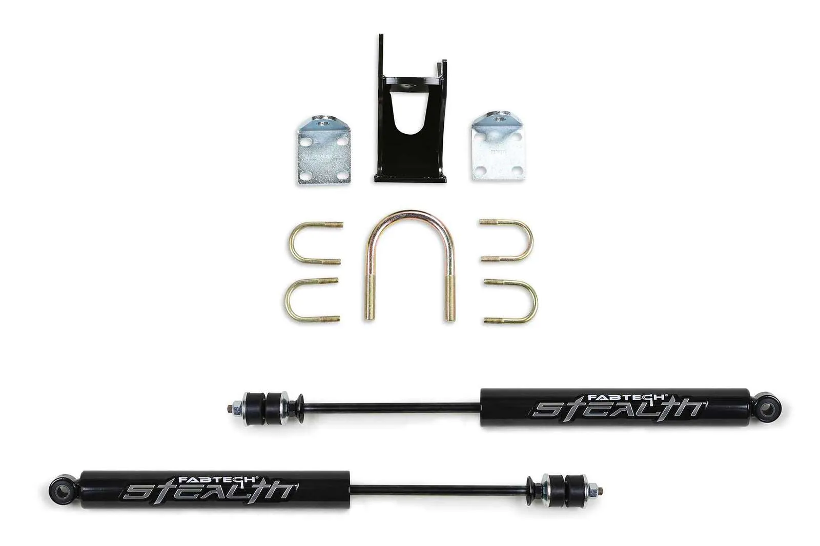 Fabtech Dual Stealth Steering Stabilizer Opposing Style Dual Steering Stabilizer FTS8046