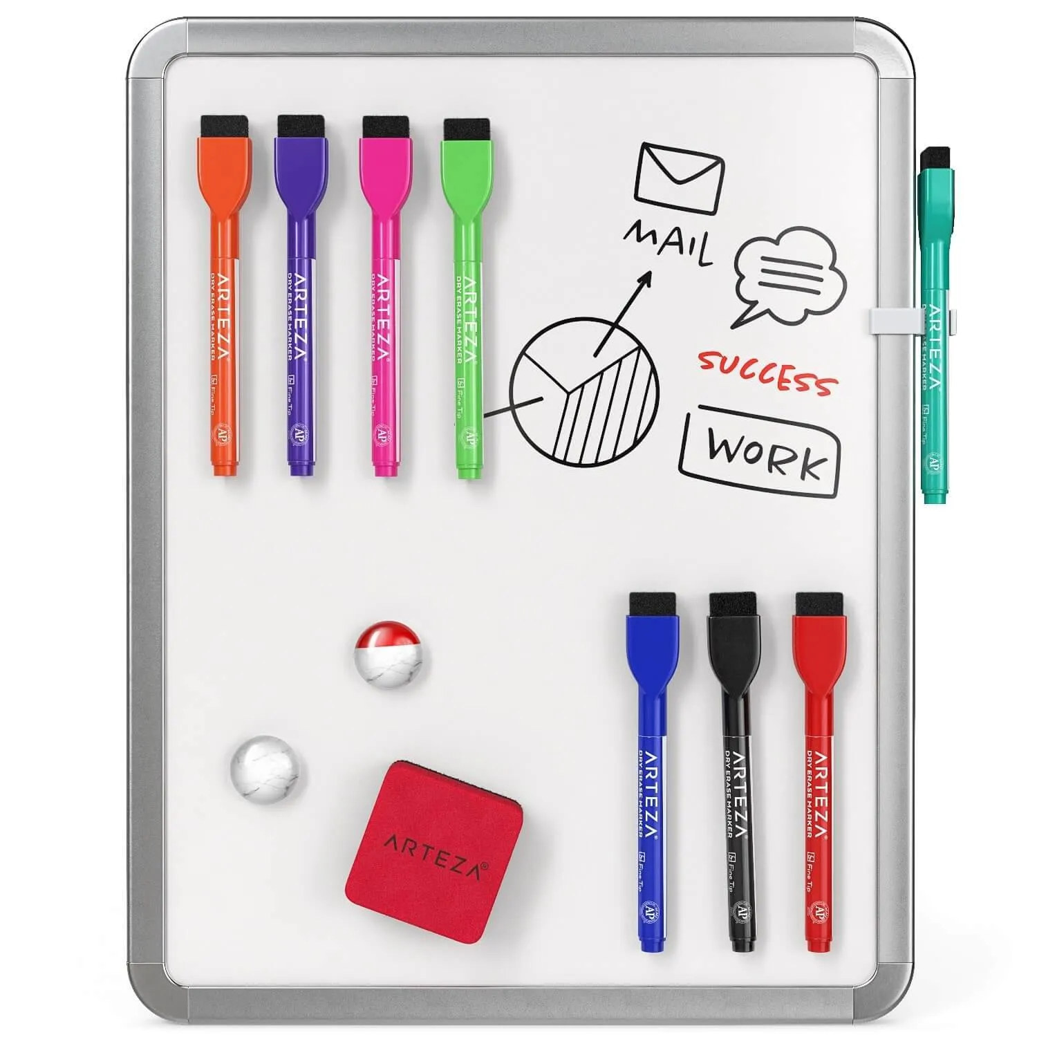 Framed Magnetic Dry Erase Lapboards, 11" x 14" - Set of 2