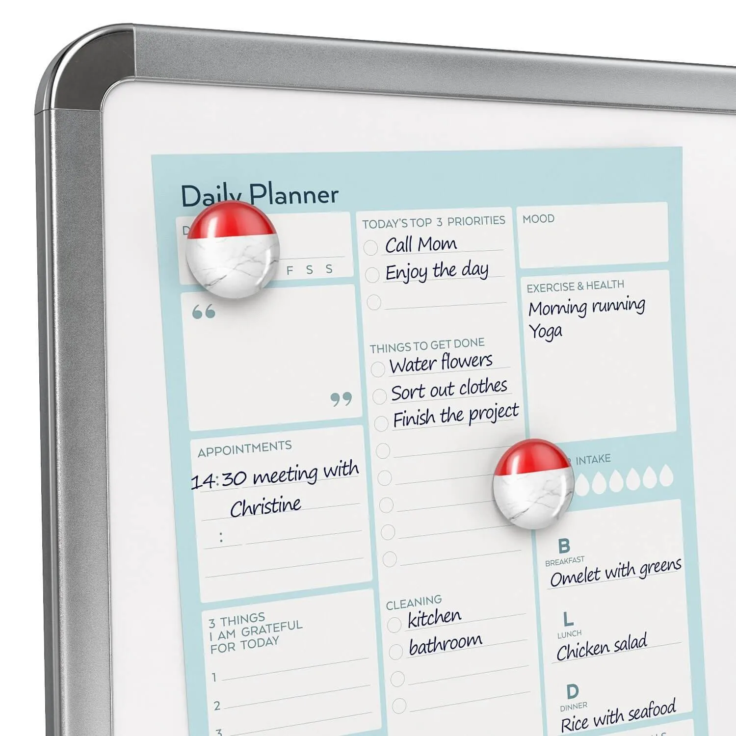 Framed Magnetic Dry Erase Lapboards, 11" x 14" - Set of 2