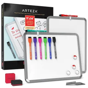 Framed Magnetic Dry Erase Lapboards, 11" x 14" - Set of 2