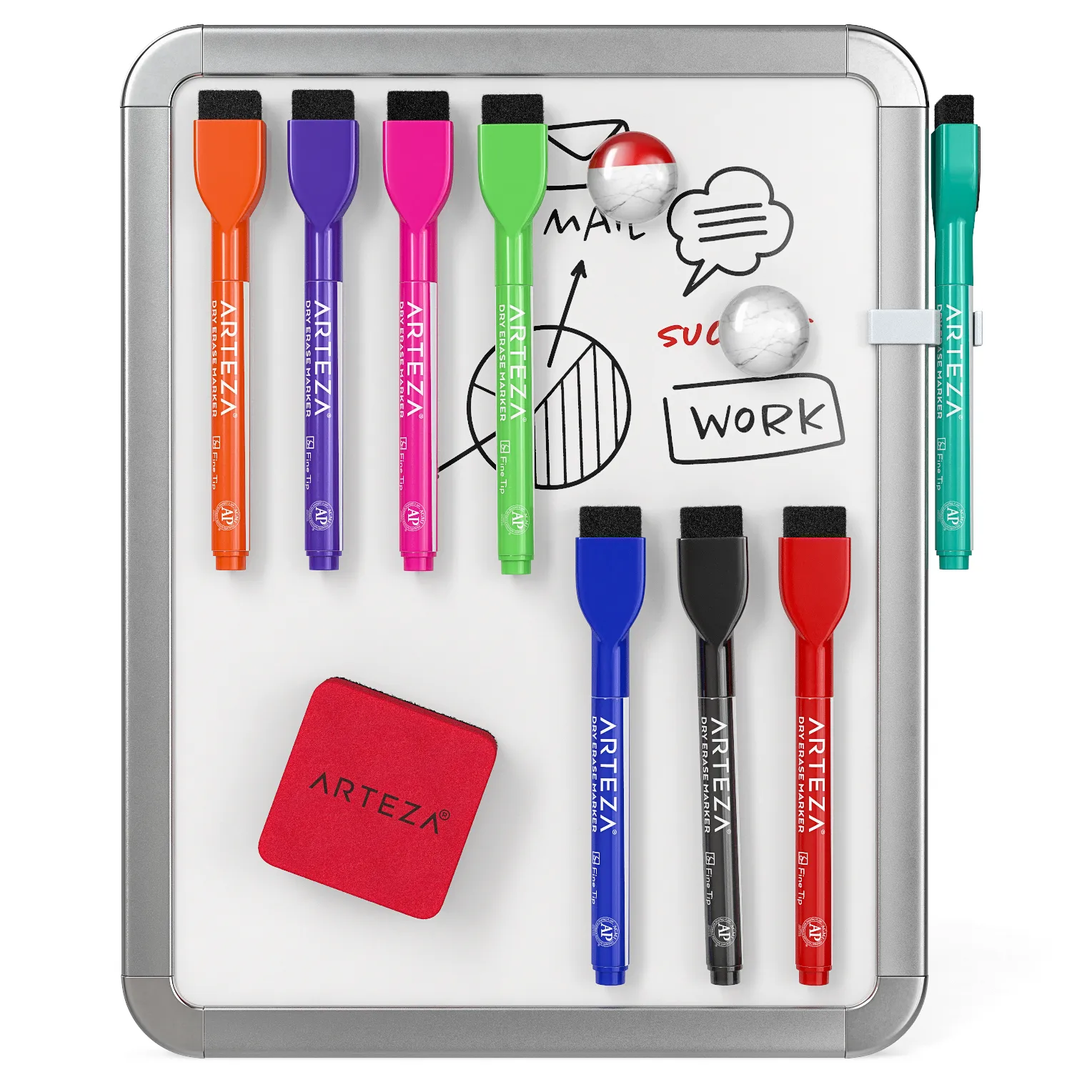 Framed Magnetic Dry Erase Lapboards, 8.5" x 11" - Set of 2
