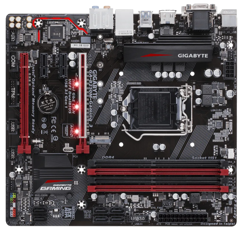 Gigabyte GA-B250M-Gaming 3 Motherboard 1151 ddr4 M-ATX B250 usb3.0 4 memory slot HDMI Ultra-Fast M.2