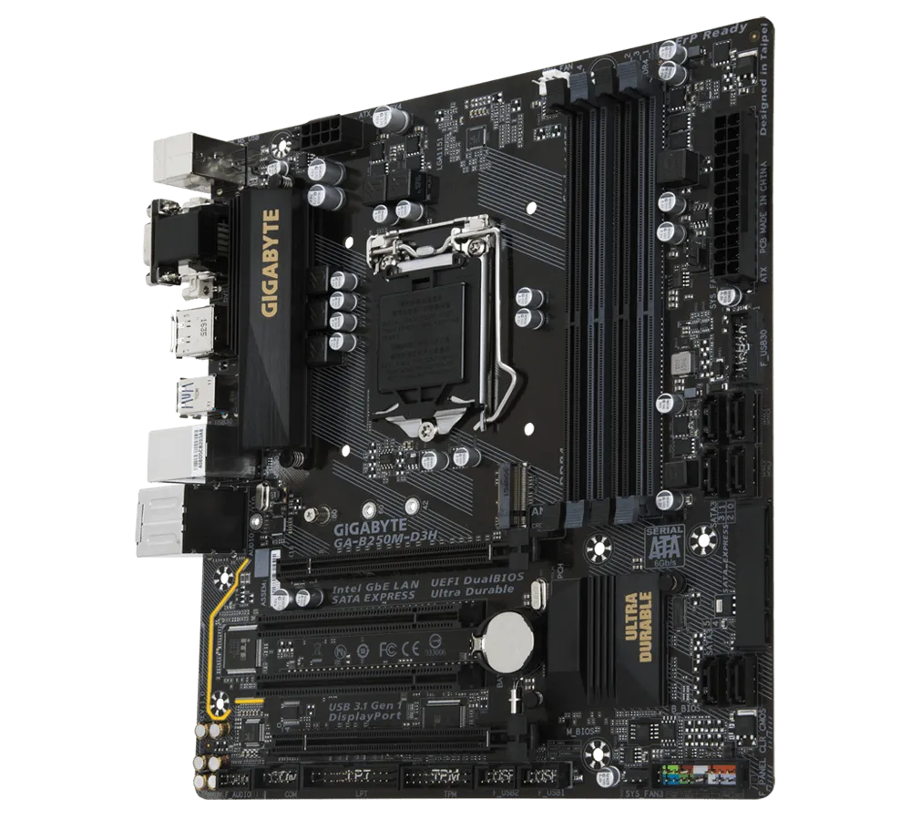 Gigabyte Technology GA-B250M-D3H Motherboard 1151 ddr4 M-ATX B250 usb3.0 4 memory slot HDMI
