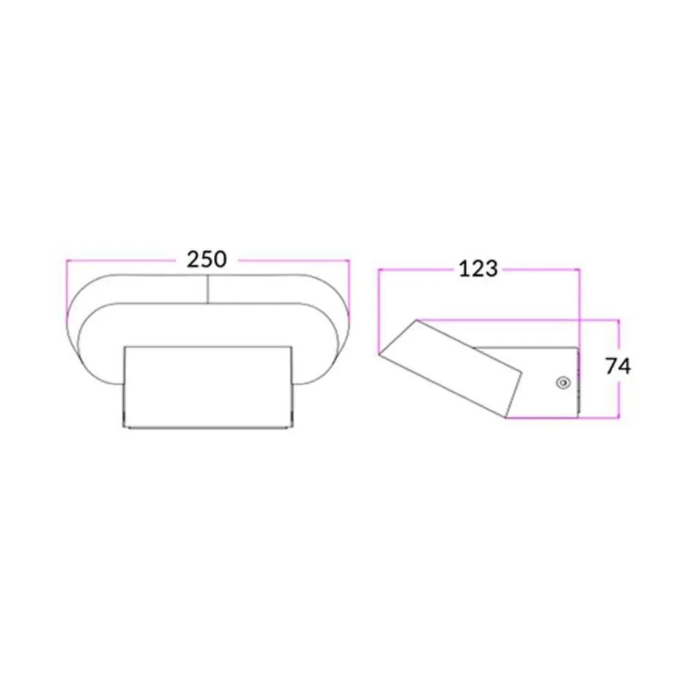 Glans Exterior LED Surface Mounted Wall Light 7w/13w in Grey or White CLA Lighting - PL-GLANS01~PL-GLANS04