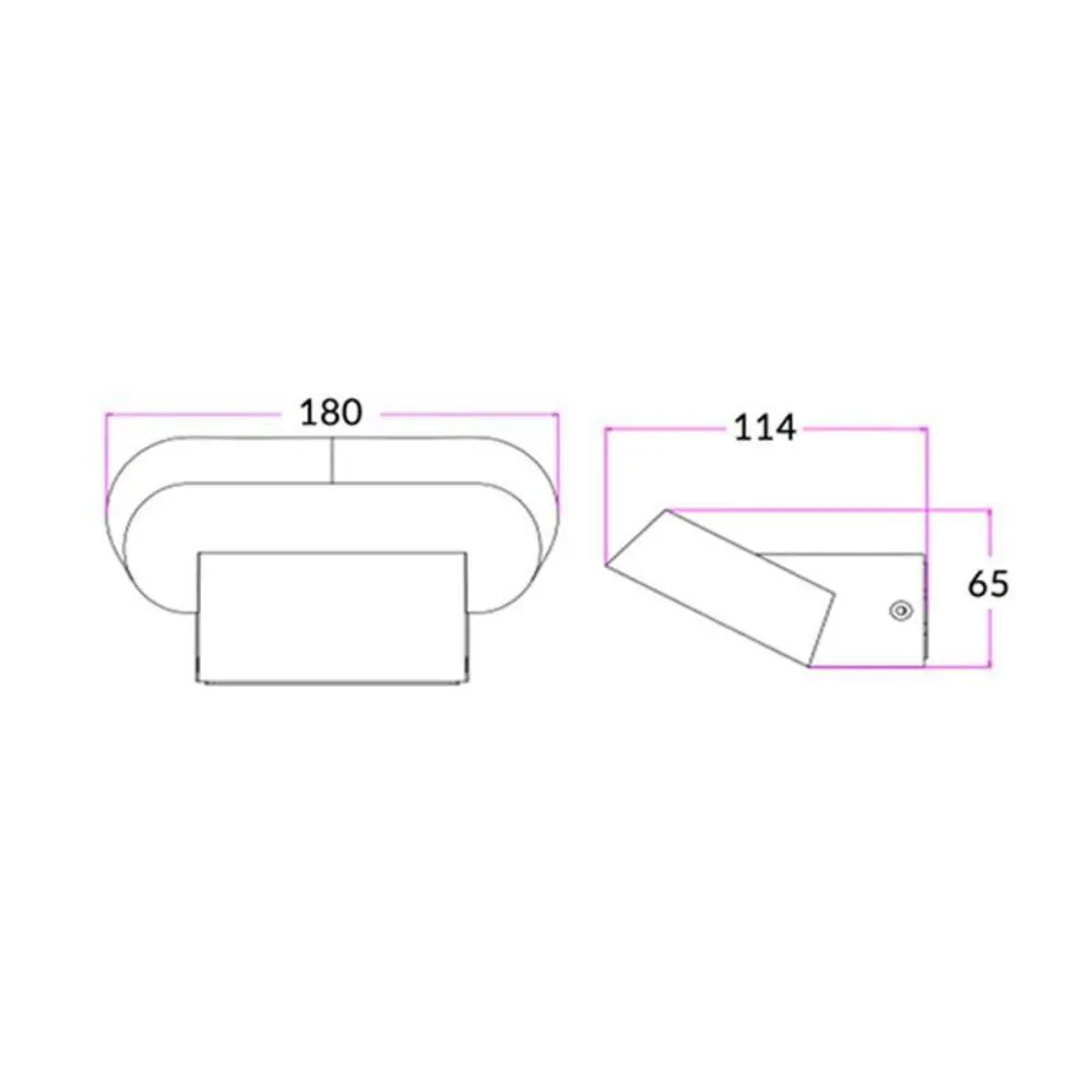 Glans Exterior LED Surface Mounted Wall Light 7w/13w in Grey or White CLA Lighting - PL-GLANS01~PL-GLANS04