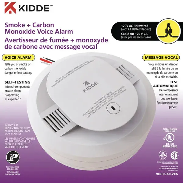Hardwired Smoke &amp; Carbon Monoxide Voice Alarm