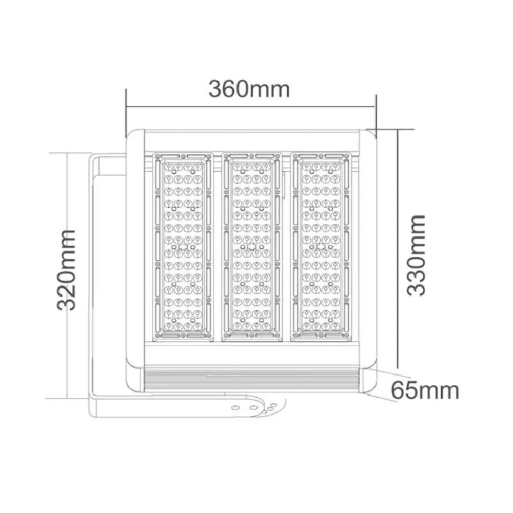 HIB7 168xSMD LED High Bay Square Black 150W IP65 6000K DIMM CLA Lighting - PL-HIB7