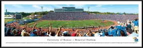 Kansas Football - "Stadium 50 Yard Line" Panorama Framed Print
