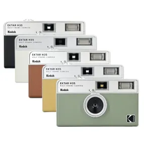 KODAK EKTAR H35   FILM Bundle 35mm Half Frame Reusable Analog Film Camera with Max 72 Shots Exposures, Fixed Focus Wide-Angle Lens, Built-In Flash and Optical Viewfinder for Vintage Film Point & Shoot Photography
