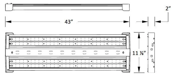 LED Highbay 220W - 4000K or 5000K - 120/277V - DLC - Dimmable Option Available