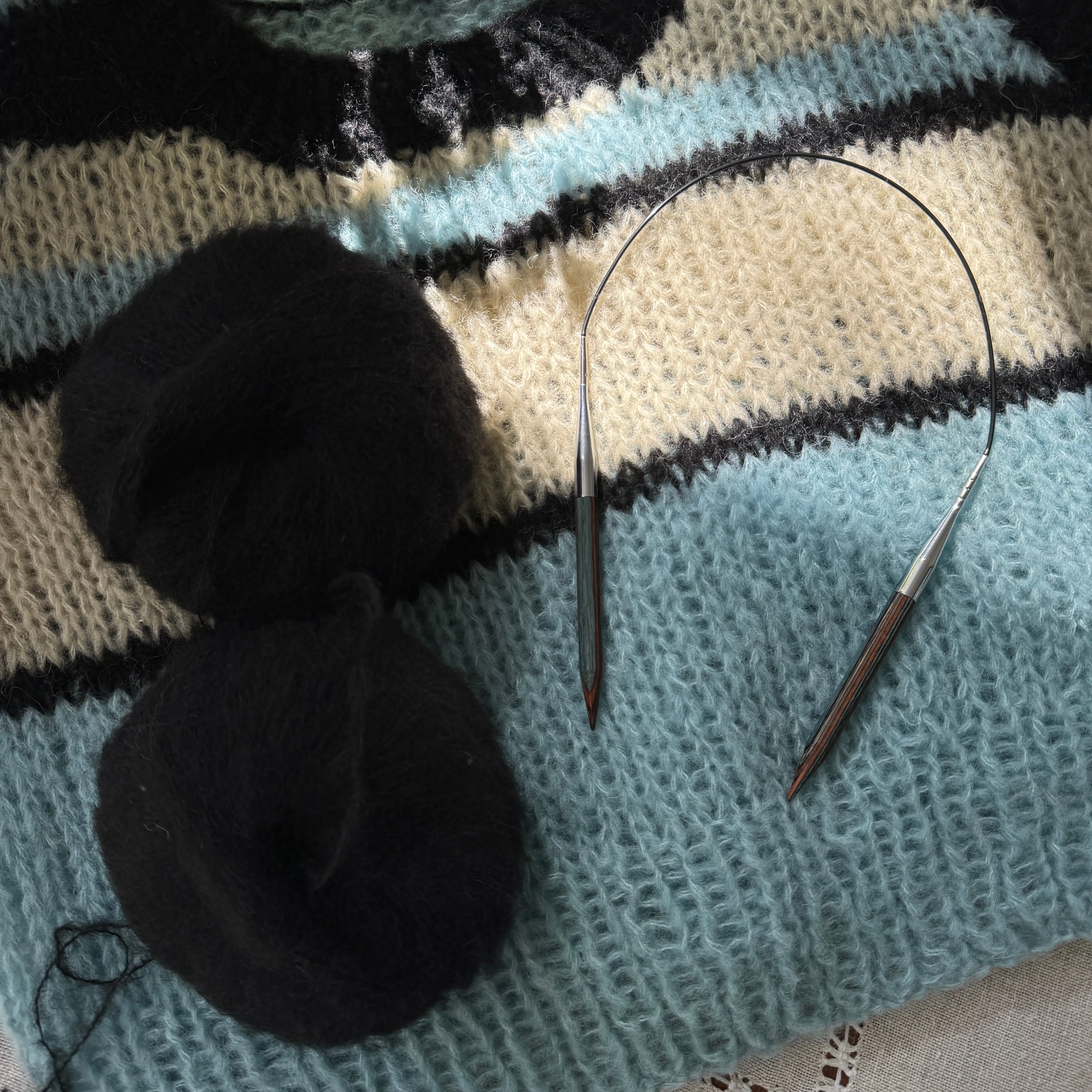 Léna striped vest tank knitting PDF pattern