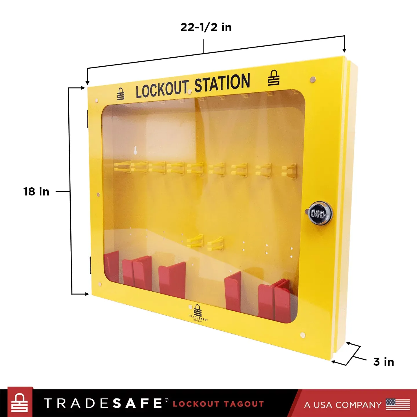 Lockout Tagout Cabinet - 80 Devices - Keyed Different