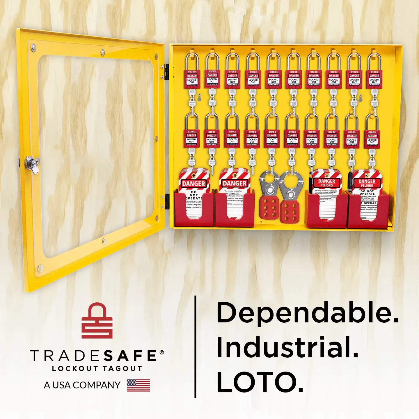 Lockout Tagout Cabinet - 80 Devices - Keyed Different
