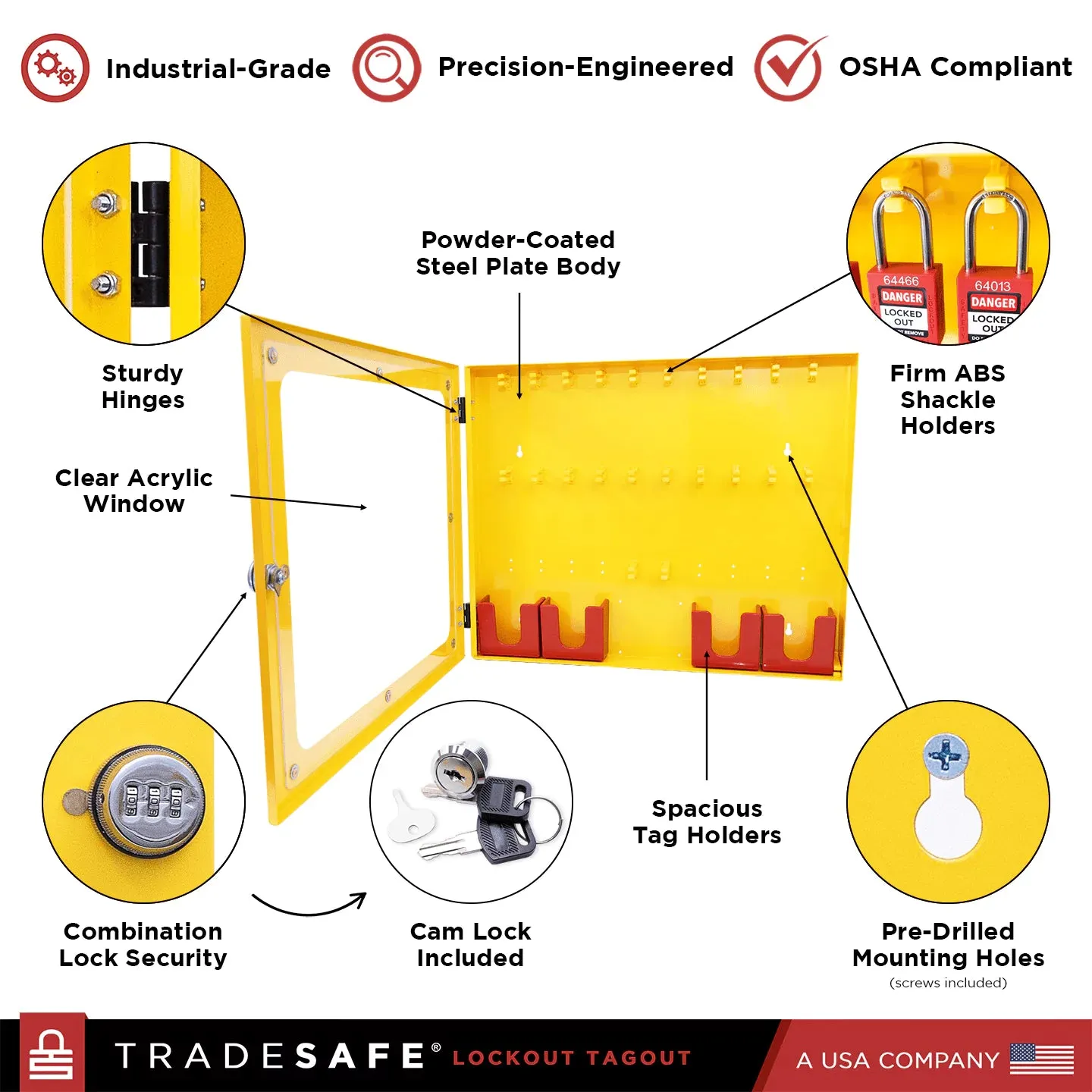 Lockout Tagout Cabinet - 80 Devices - Keyed Different