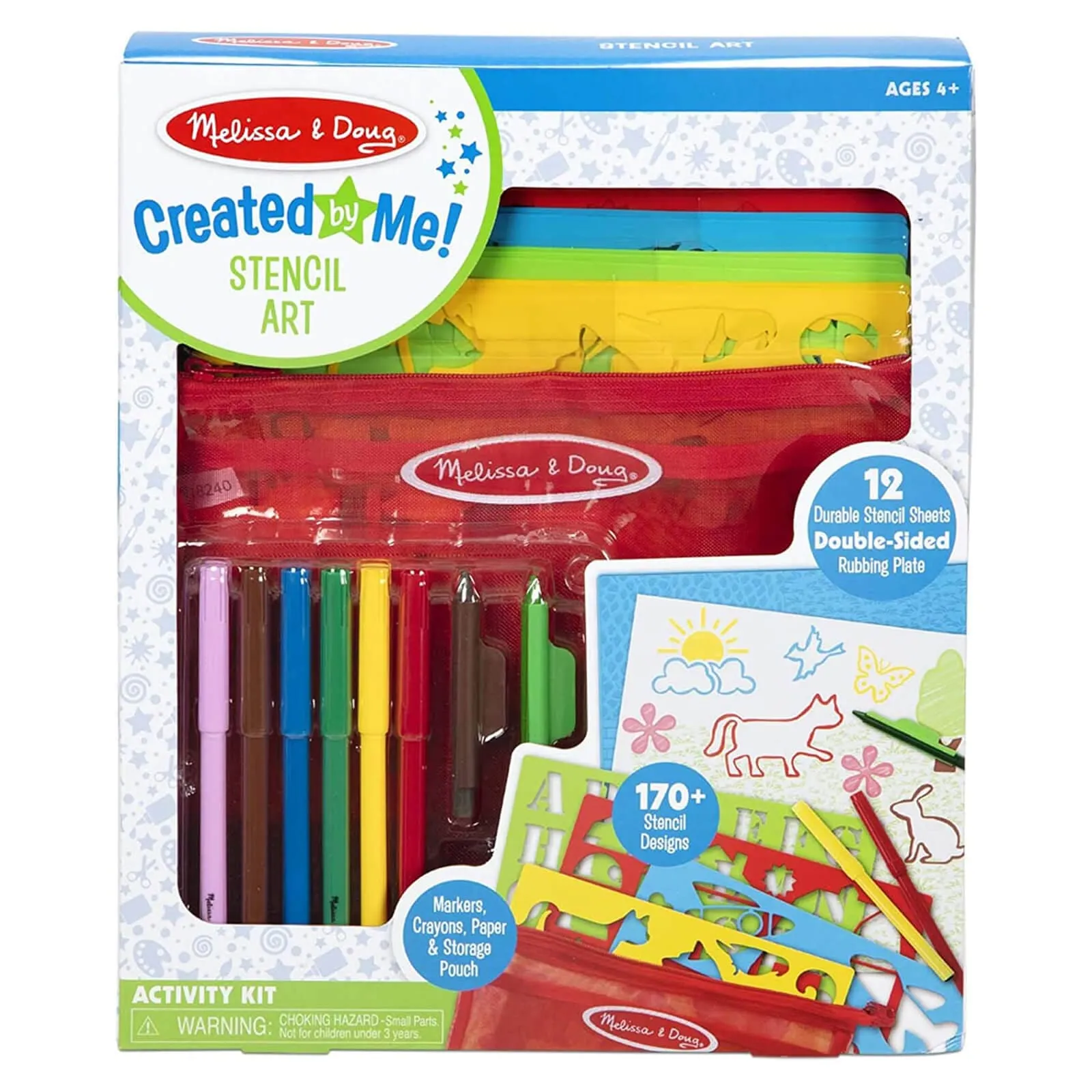 Melissa & Doug Stencil Art Activity Kit With Pouch 170  Designs
