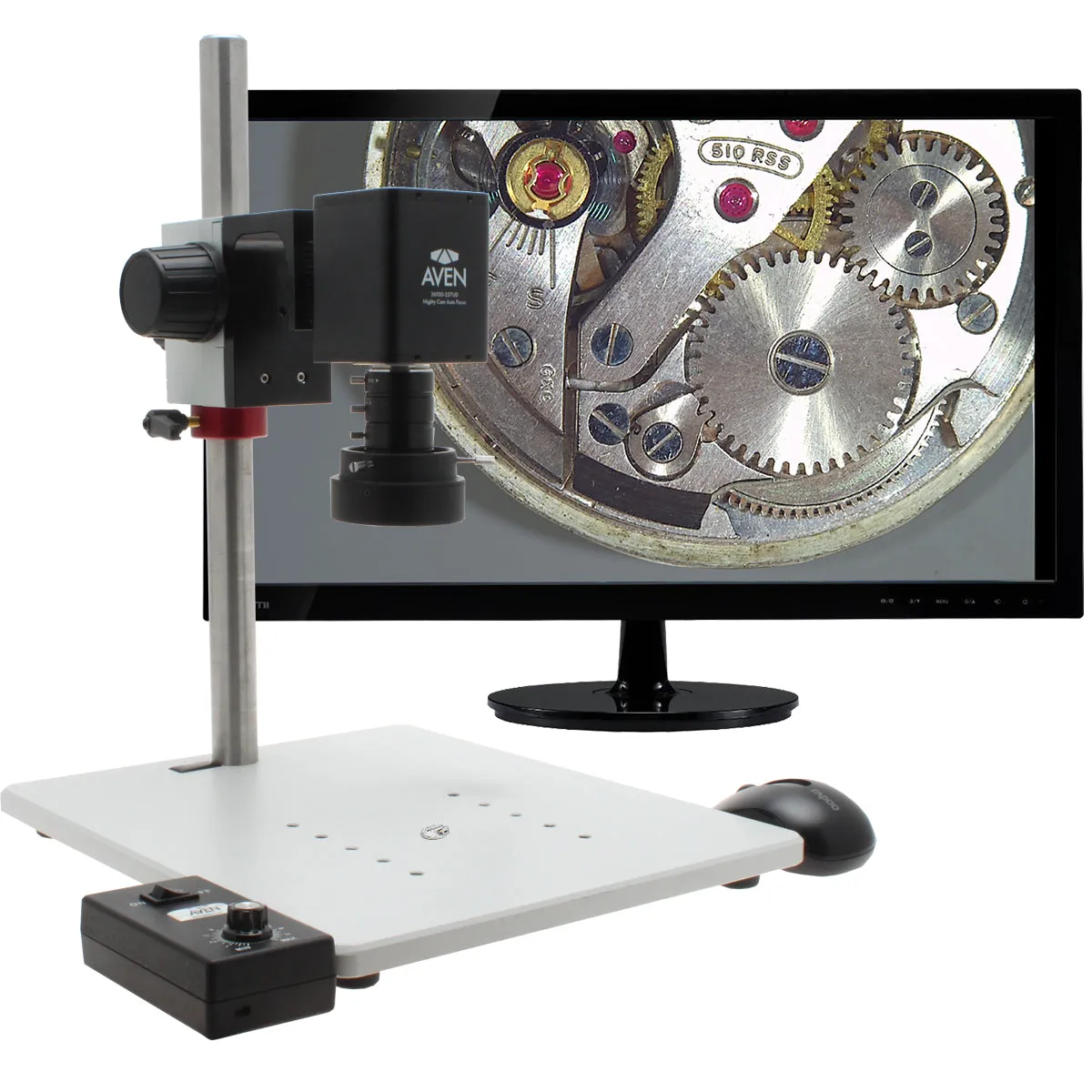 Mighty Mag Auto Focus Digital Inspection System with Standard Stand [7x - 33x]