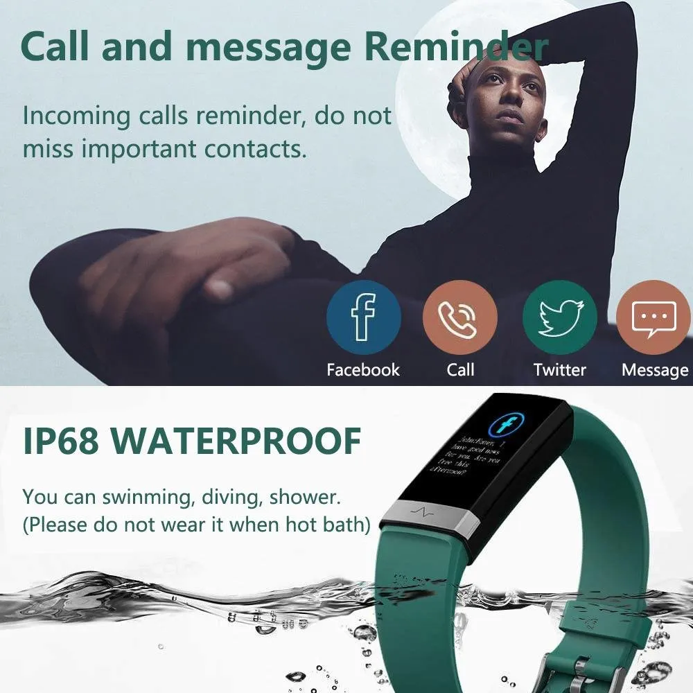 MorePro V19 Fitness Tracker ECG Monitor & Sleep Monitor Green