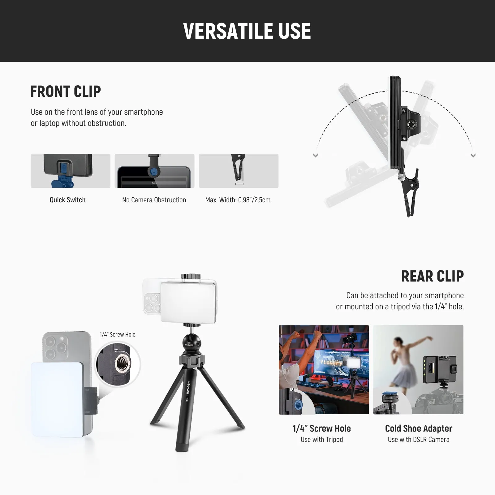 NEEWER VL67B Bi Color LED Fill Light with APP Control