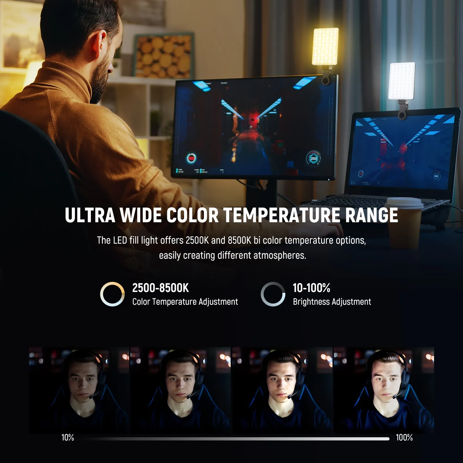NEEWER VL67B Bi Color LED Fill Light with APP Control