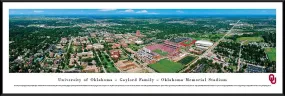 Oklahoma Football - "Stadium 50 Yard Line" Panorama Framed Print