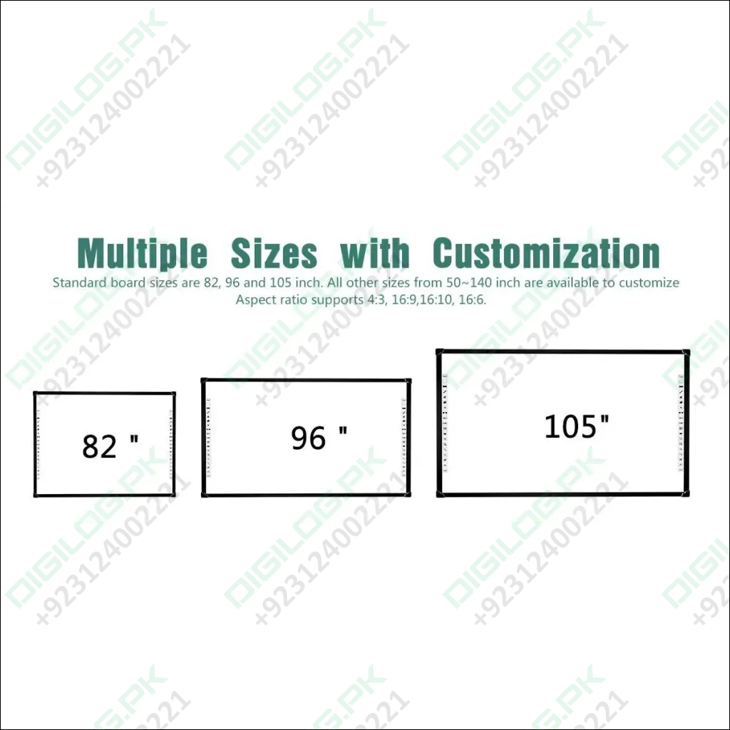 Optiview Interactive Whiteboard Touchable Display 82 Inch Size Working With Projector Opv-wb82 In Pakistan