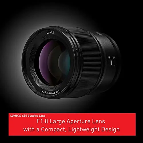 Panasonic LUMIX S5 Full Frame Mirrorless Camera, 4K 60P Video Recording with S 20-60mm F3.5-5.6 Lens Kit (DC-S5KK)   S 85mm F1.8 L Mount Interchangeable Lens (S-S85) Black