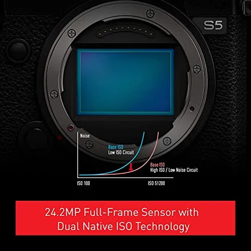 Panasonic LUMIX S5 Full Frame Mirrorless Camera, 4K 60P Video Recording with S 20-60mm F3.5-5.6 Lens Kit (DC-S5KK)   S 85mm F1.8 L Mount Interchangeable Lens (S-S85) Black