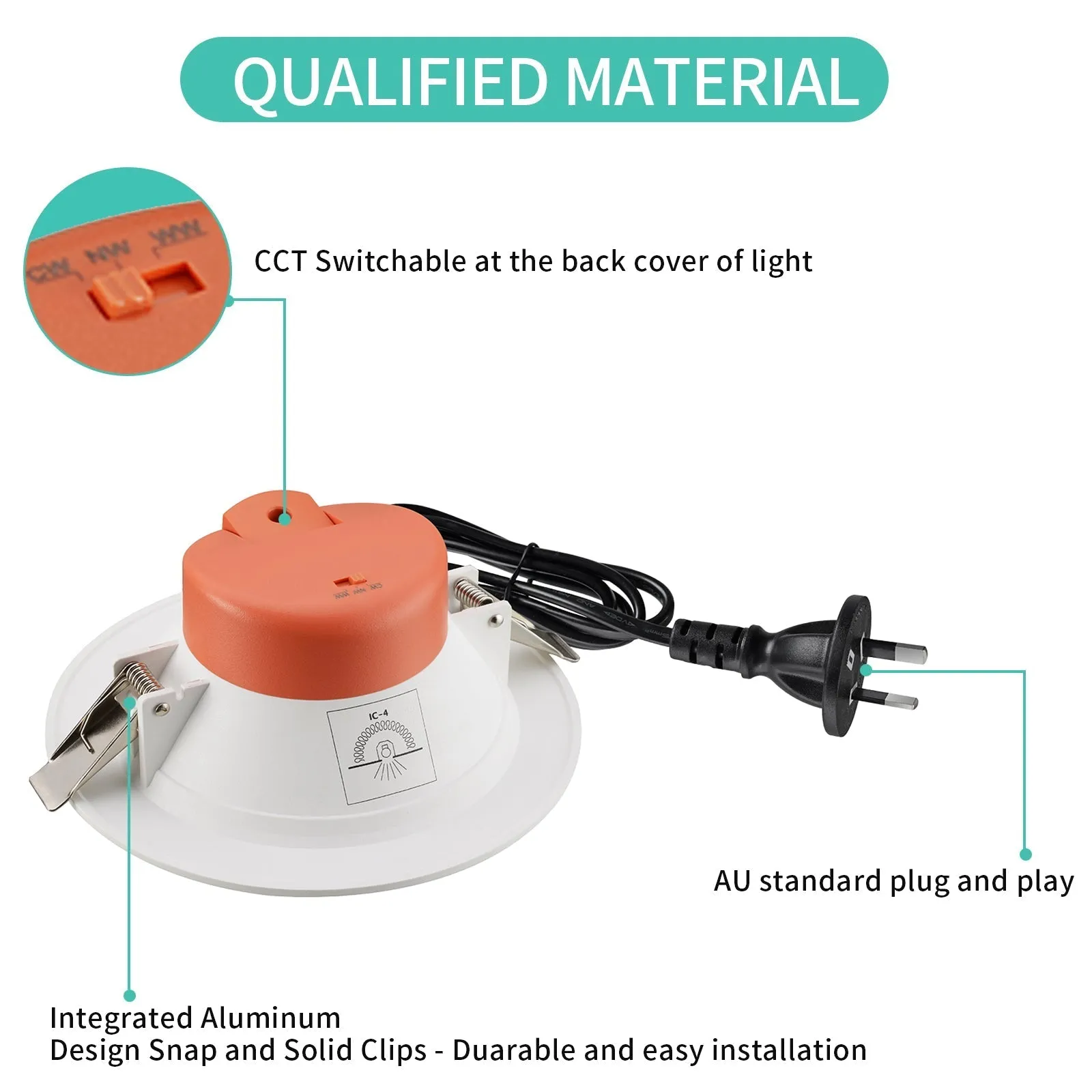 PIR Downlight with Sensor Tricolour Daintree