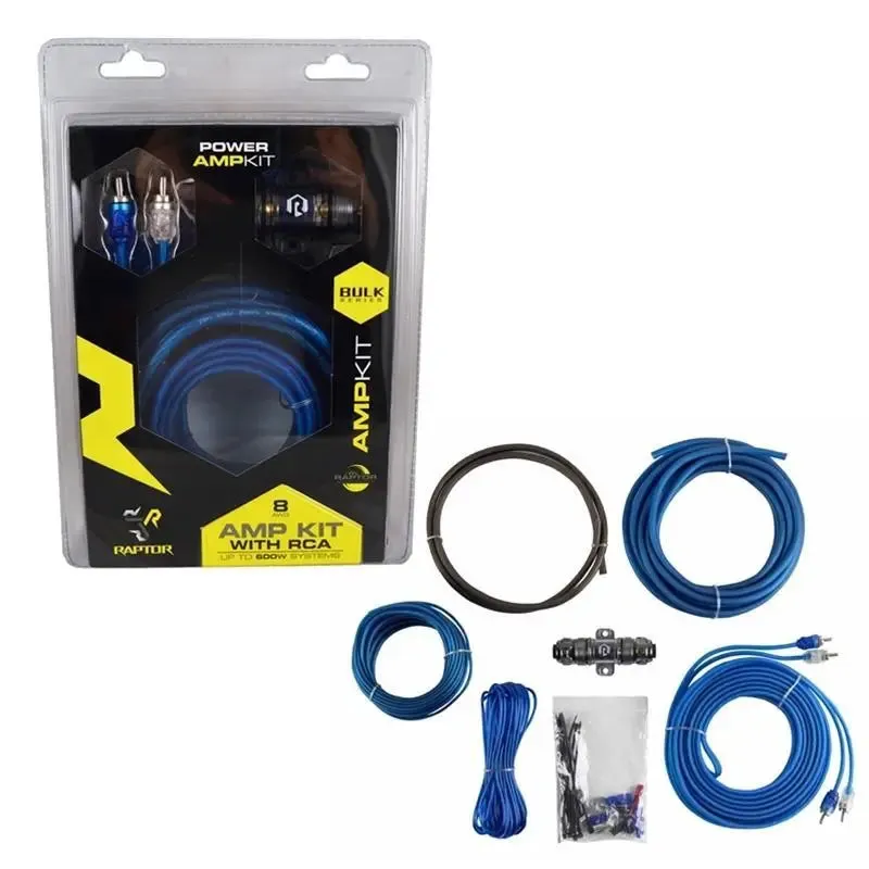 Planet Audio PA8W Low Profile 8" Amplified Subwoofer 800W   Amp Kit