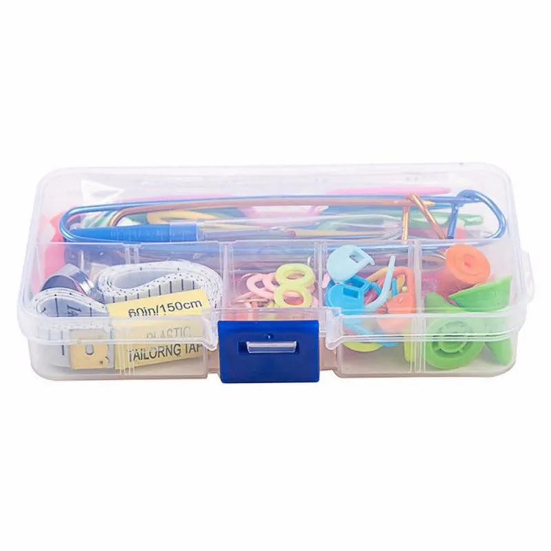 Plastic Accessories Set 56Pcs PP Box Knitting Tool Kit