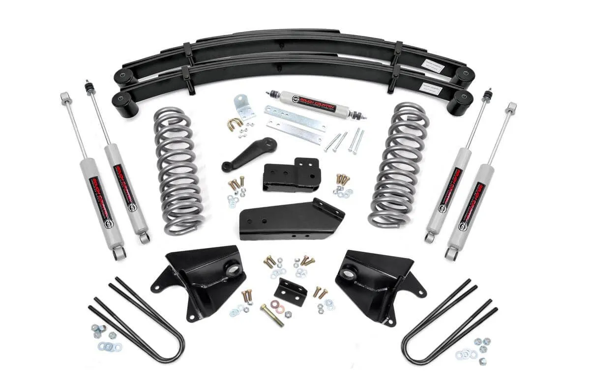 Rough Country Lift Kit Ford Bronco 4WD (80-96) 4" Suspension Lift Kits w/ or w/o Rear Leaf Springs