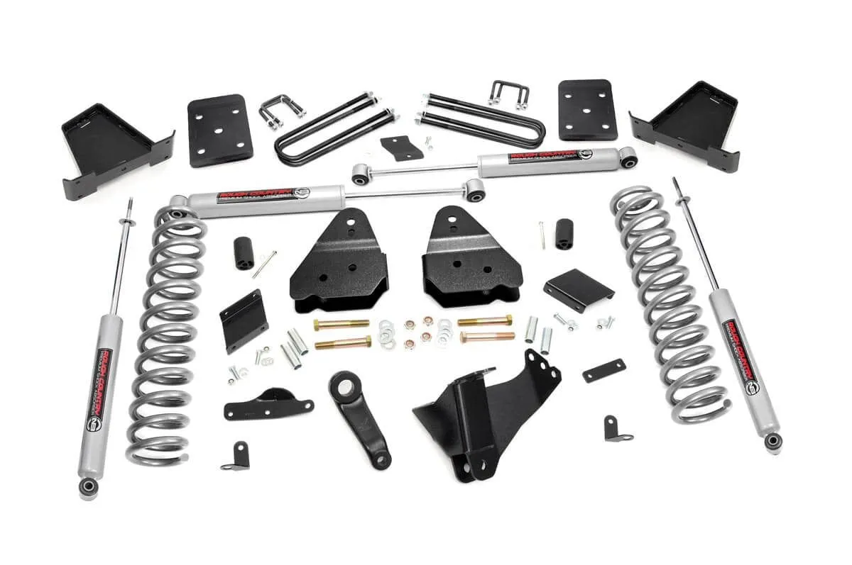 Rough Country Lift Kit Ford F250 Super Duty 4WD (15-16) 4.5" Suspension Lift Kits w/ Overload Springs