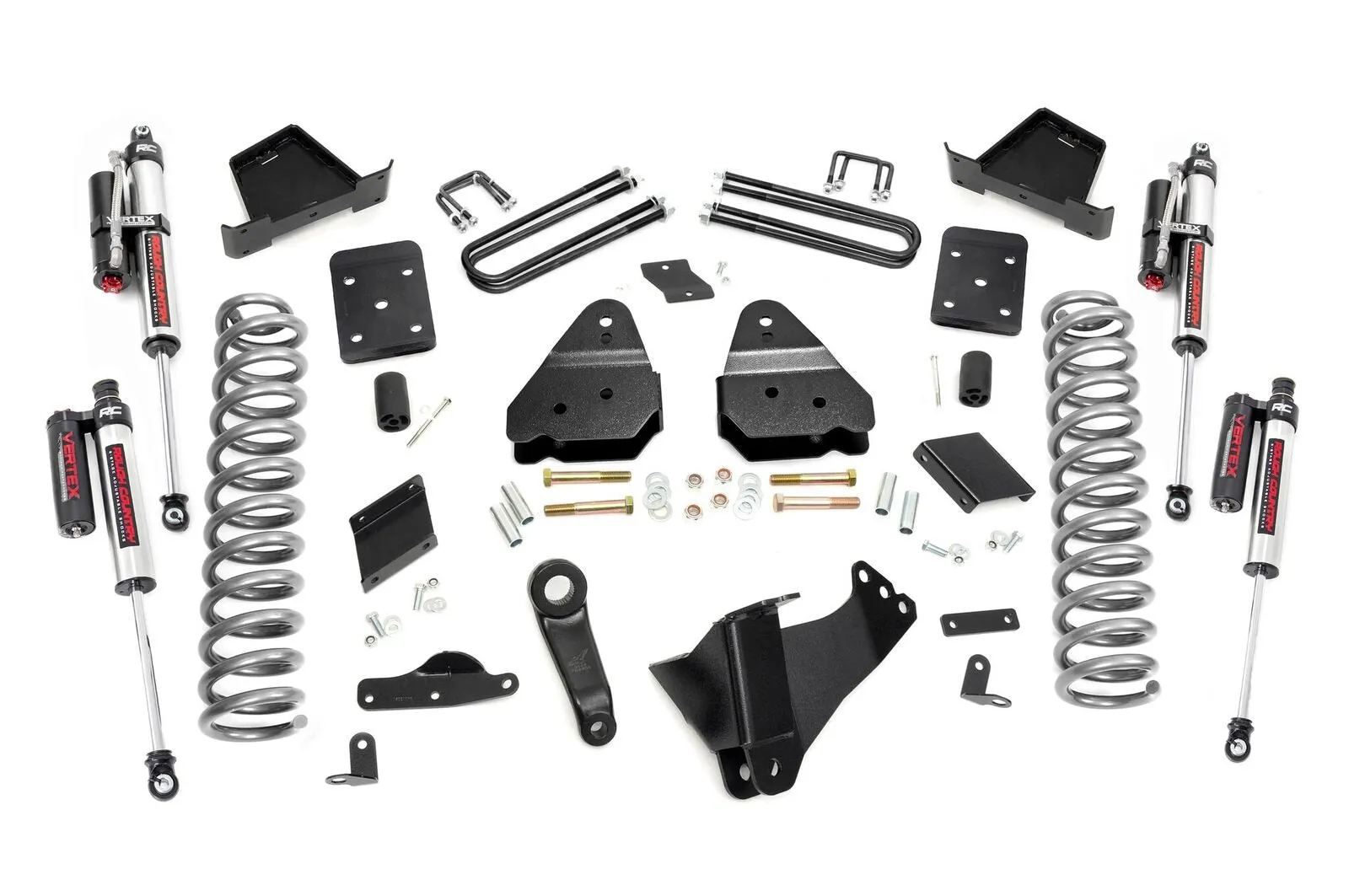 Rough Country Lift Kit Ford F250 Super Duty 4WD (15-16) 4.5" Suspension Lift Kits w/ Overload Springs