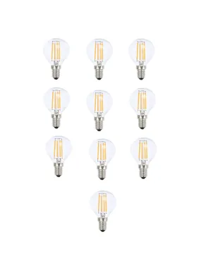 Round E14 4W Led Dimmable Decorative Filament Globe 400 Lumen