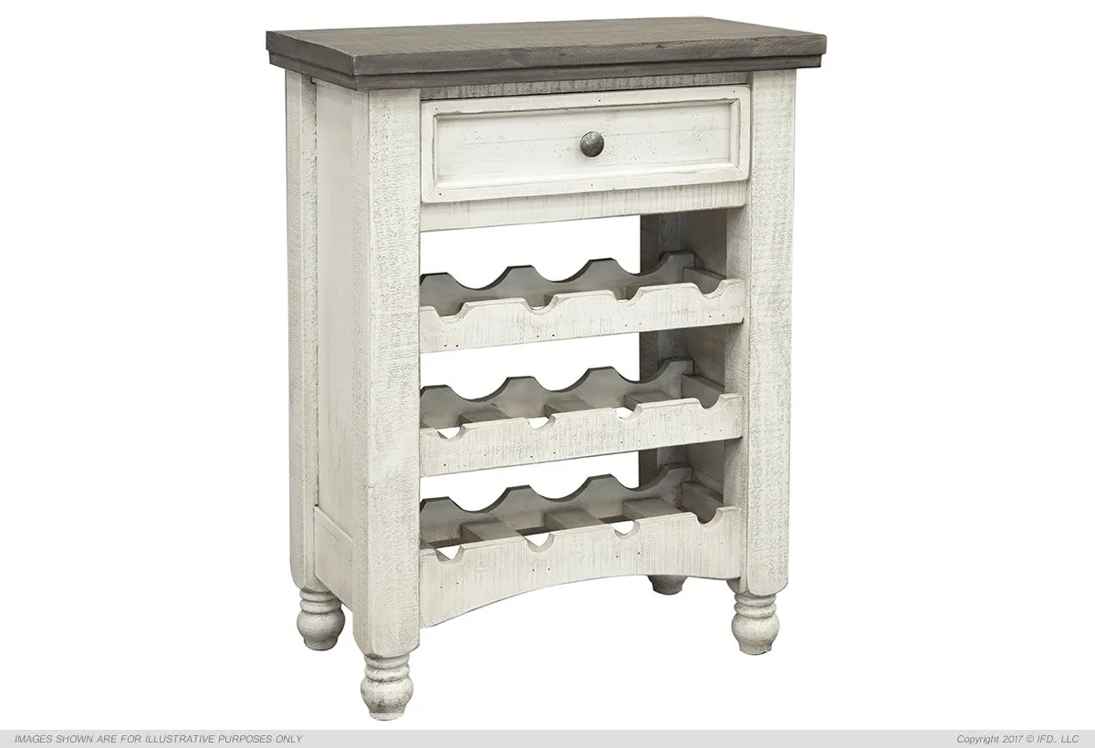 Stone 1 Drawer,12 Bottler holder fixed shelves