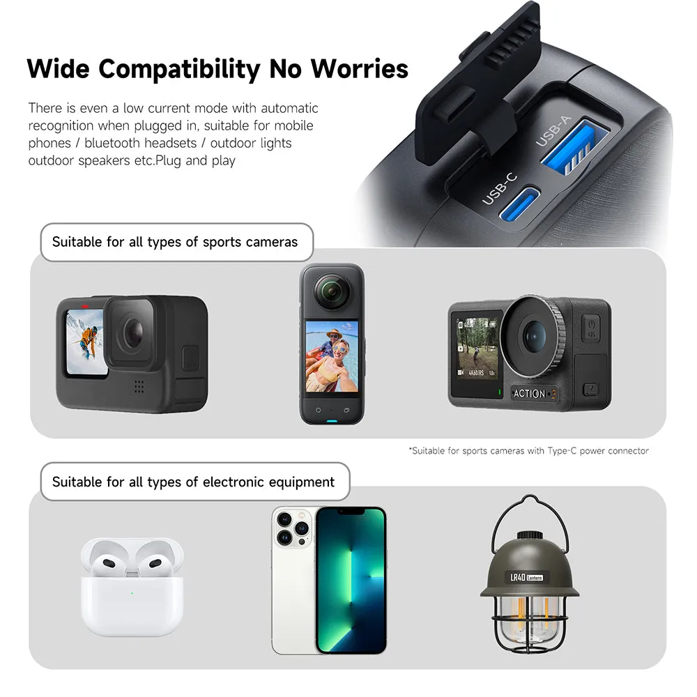 TELESIN Power Bank Storage Charging Case for GoPro Battery