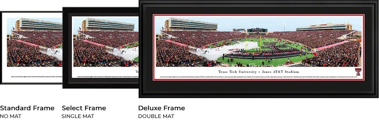 Texas Tech Football - "50 Yard Line" Panorama Framed Print