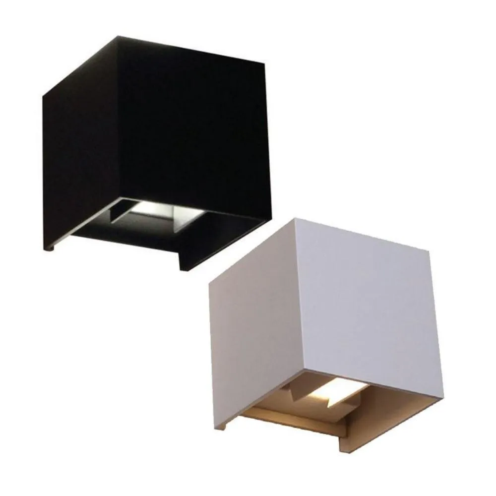 Toca Outdoor LED Up/Down Wall Light S/M in Sand Black or White 6.8W CLA Lighting - TOCA1, TOCA2