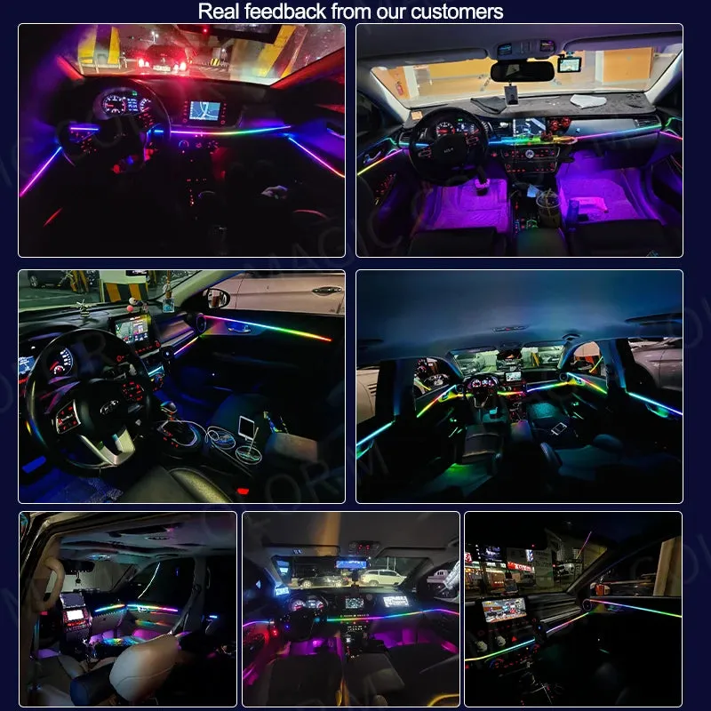 Universal Full-Color RGB LED Car Ambient Lights with Bluetooth APP Control