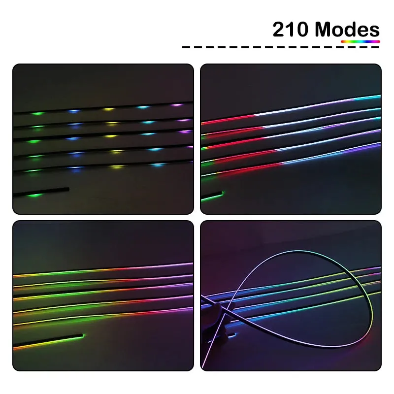 Universal Full-Color RGB LED Car Ambient Lights with Bluetooth APP Control